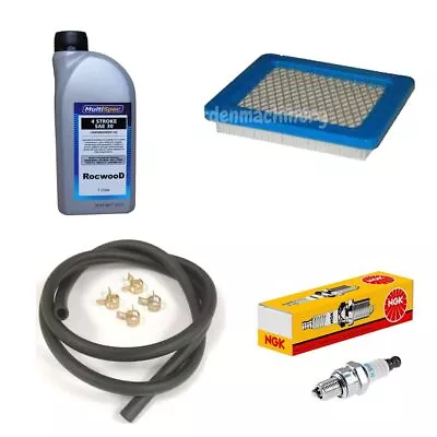 Hayter Harrier 41 48 56 Service Kit Oil Air Filter NGK Plug Quantum Engined • £7.49