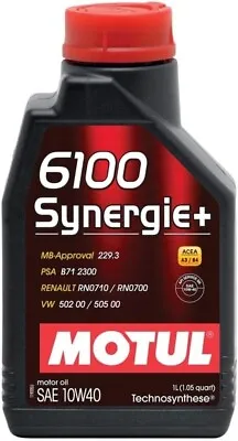 Motul 108646 6100 SYNERGIE+ 10W40 1L Technosynthese Motor Oil • $19.99