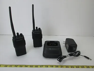 Pair Of Vertex Standard VHF Two Way Radios With Charger Working Set SKU A • $99.99