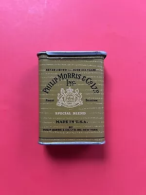 Vintage PHILLIP MORRIS & CO Pocket Tobacco Tin • $18.95