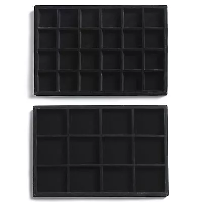 Stackable Velvet Jewelry Organizer Trays For Drawers Inserts Jewelry Storage ... • $36.09