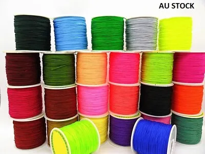 1-10m Nylon Braided Cord Thread Jewellery Making Craft Choose Color 0.5mm Dia • $8