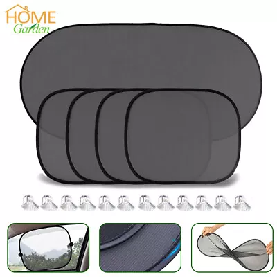 5pcs Car Side Rear Window Sun Shade Screen Mesh Cover Windshield Baby Visor SUV • $8.99