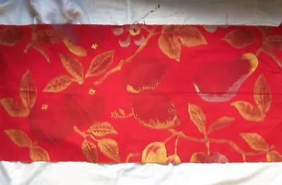3 Pcs Marimekko Siideri Fabric Red & Gold Fruit Decorator Remnants Finland • $33