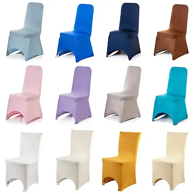 £2.59 • Buy Dining Room Chair Covers Slip SEAT Cover Stretch Removable Wedding Party