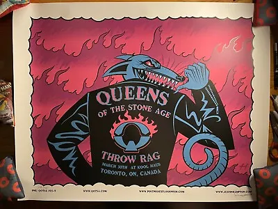 Queens Of The Stone Age Concert Poster Justin Hampton S/n Toronto 2005 33x26 • $224.10