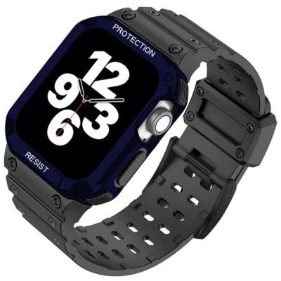 $16.99 • Buy For Apple Watch Band Case Rugged Bumper Strap IWatch SE Series 8 7 6 3 2 45 42mm