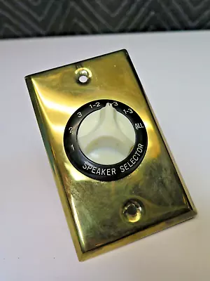 Vintage Audiotex Stereo Speaker Selector Wall Switch - Gold Tone Single Gang • $15