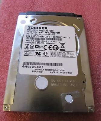 Toshiba Mq01abf050 500gb 2.5  Laptop Hard Drive • £10