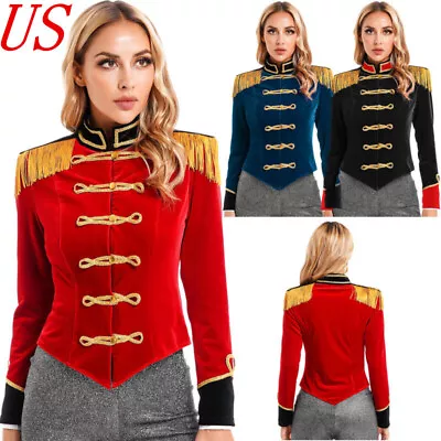 US Women Circus Ringmaster Outfits Halloween Cosplay Party Costume Knight Jacket • $21.11