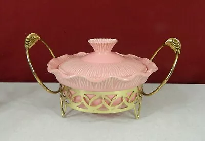 1950s Miramar California Pottery Covered Ovenproof Casserole 644 W/Stand • $55