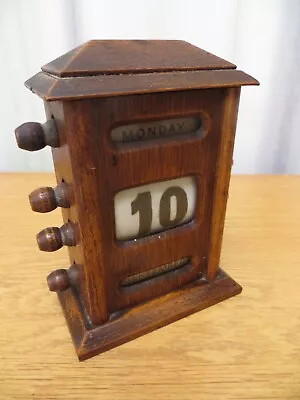 £95 • Buy Antique Vintage Wooden Perpetual Desk Calendar
