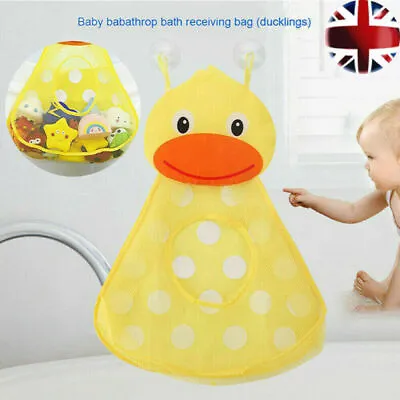 £5.99 • Buy Baby Bath Toy Tidy Storage Net Suction Cup Bag Mesh Shower Bathroom Organiser