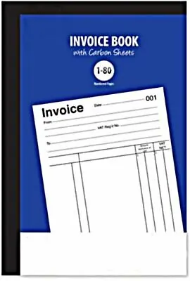 Full Size A5 Invoice Duplicate Receipt Book Numbered Cash Book Of 1 - 80 Pages • £2.79