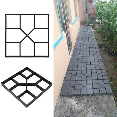 Garden Paving Mould Pavement Mold Patio Concrete Stone Path Walk Maker Reusable • £8.95
