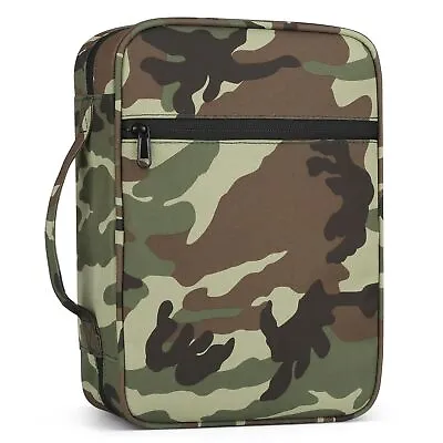 Mens Large Bible Cover Carrying Book Case Church Bag Bible Protective Camouflage • $26.92