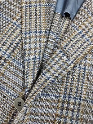 J. Press Hopsack Tweed Multicolor 3R2 Plaid Check Hook Vent Sport Jacket 42S • $149.99