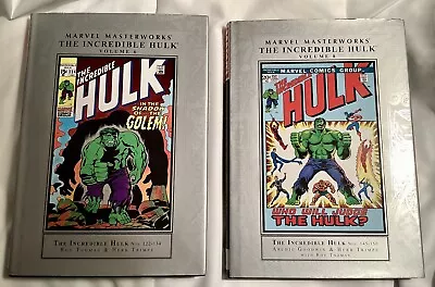 Marvel Masterworks Incredible Hulk Volumes 6 & 8 Lot Of 2 Hardcovers • $99.99