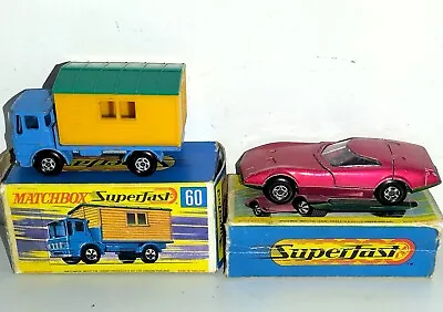2 X Matchbox Superfast No 60 & 52 In Box Office Site Truck & Dodge Charger • £5