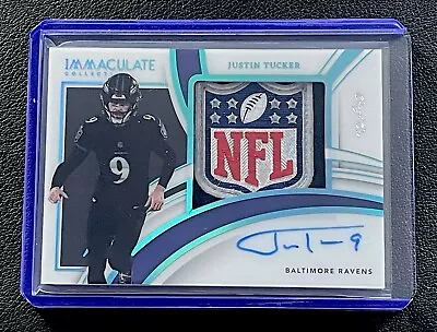 2023 Immaculate Football Justin Tucker Shield 1/1!!! Super Rare! RAVENS! • $1799.99