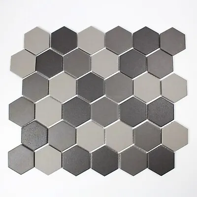 Backsplash Tile Mosaic Hexagon Gray Wall And Floor Kitchen - Bathroom • $3