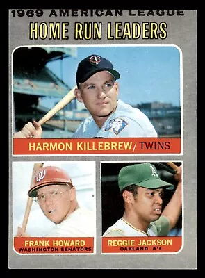 1970 Topps Baseball #66 A.L. HR Leaders Killebrew Jackson VG *d2 • $6