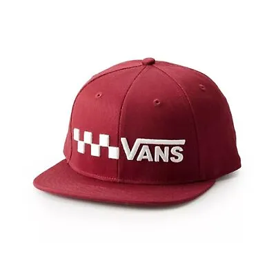 Vans Men's Logo Dark Red / Burgundy Trucker Snapback Hat New • $12.99