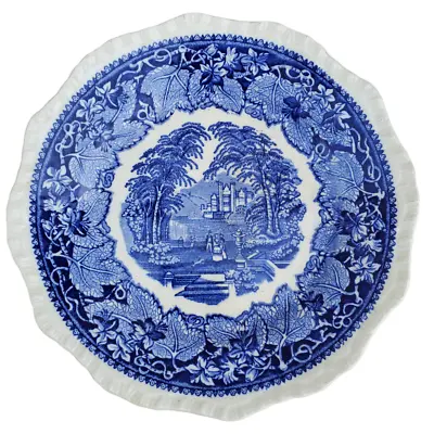 Antique Mason's Vista Flow Delft Blue Color 8  Dinner Salad Plate England (M6) • $10.17