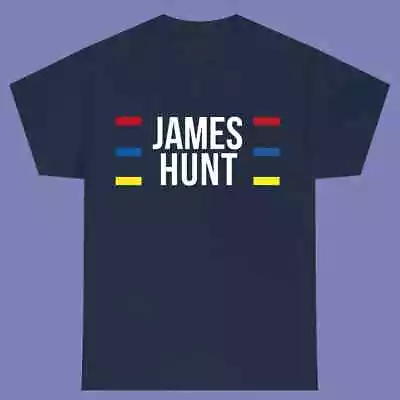 James Hunt Hesketh British Racing Legend Logo Unisex Navy T-shirt Size S-5XL • $19.90