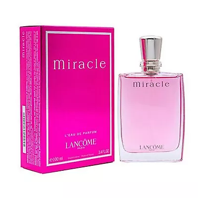 Miracle By Lancome Eau De Parfum Spray For Women 3.4 Oz/100ml New With Box • £47.99