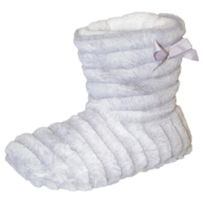 £5.59 • Buy Slumberzzz Womens/Ladies Fringed Boot Slippers 1146