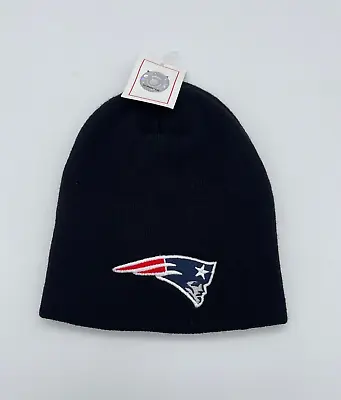 New England Patriots NFL Football Vtg Winter Knit Black Beanie Sports Hat Cap NW • $15