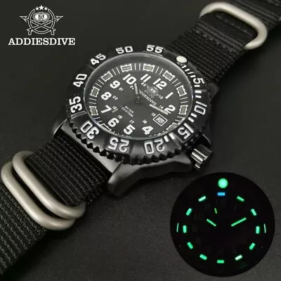 AddiesDive Military Watch Super Lume Miyota Quartz Movement USA Seller FAST SHIP • $39