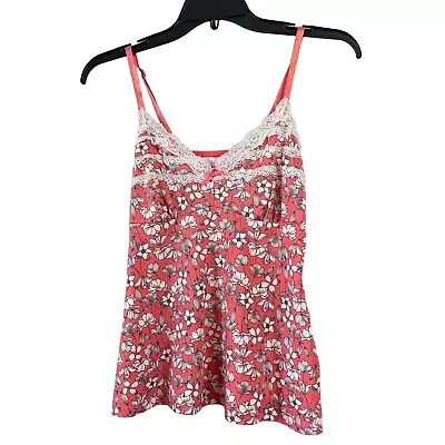 Marilyn Monroe Y2K 00's Lace Trim Babydoll Pink Floral Print Cami Small • $14.99