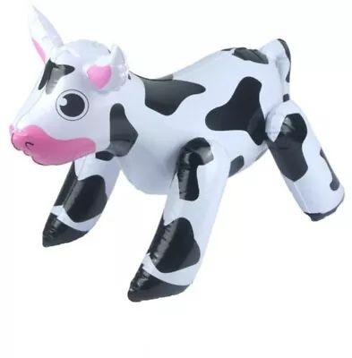 53cm INFLATABLE COW Animal Blow Up Reusable Toy Kids Bday Party Decor Prop H9424 • £3.81