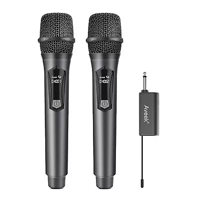Wireless Microphones For Karaoke Dual Handheld Dynamic Cordless Mic System Wi • $72.99