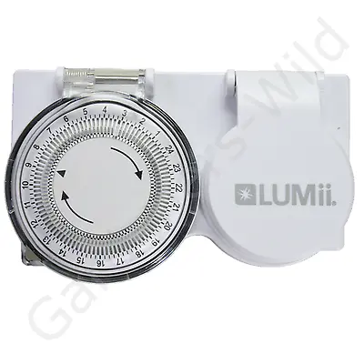 TIMER PLUG IN 24 HOUR HEAVY DUTY LUMII High Load HID CFL Ballast Grow Light SAVE • £10.09