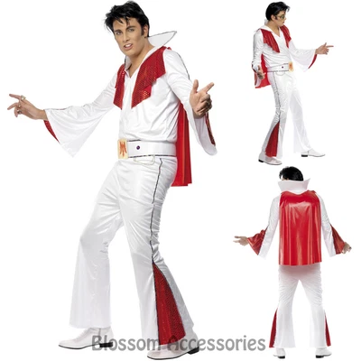 $52.50 • Buy CL470 Elvis Presley Red Flare Rock & Roll 50s Mens Adult Fancy Dress Costume