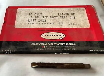 1/4-28 Hss 2 Flute H3 Spiral Point Bottom Tap Cleveland Usa New • $11.99