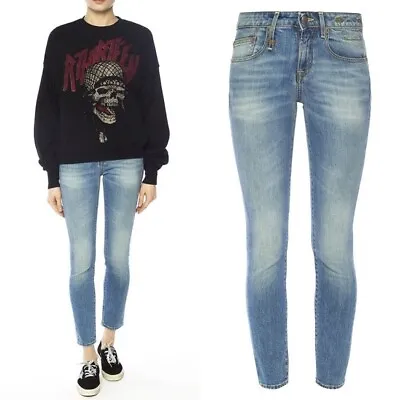 R13 Alison Skinny Jeans Size 29 Made In Italy Blue Denim Jasper Stretch Womens • $86.19