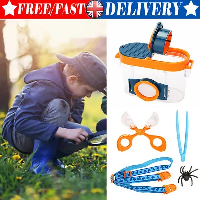 Children Science Toys Insect Catcher Bug Viewer Observation Magnifier Container • £10.62