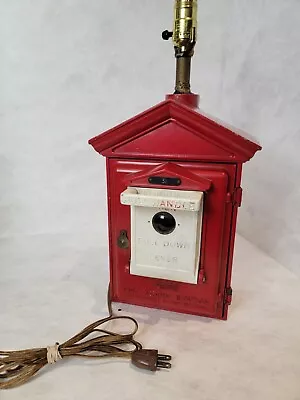 Vintage Antique Gamewell Fire Dept Alarm Box W Lamp Light • $295