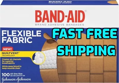 Johnson & Johnson Flexible Fabric Adhesive Bandages 1 X 3 100 Per Box NEW • $9.49