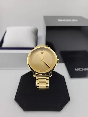 Movado Bold Women’s Stainless Steel Pale Gold Dial Watch - 3600502 ($650 MSRP) • $329.99