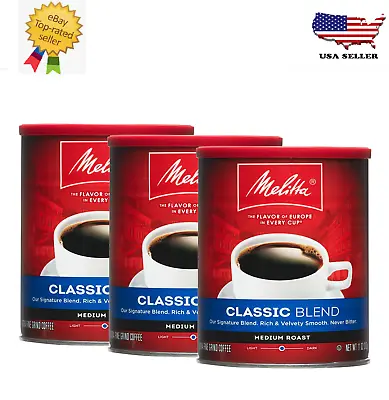 New Melitta Medium Roast Ground Coffee Classic 11 Oz (3 Pack) Free Shipping • $23.77