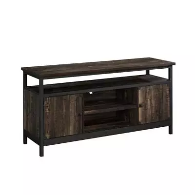 SAUDER TV Stand 60 W X 30 H X 19 D Composite In Carbon Oak W/ Storage Doors • $238.81