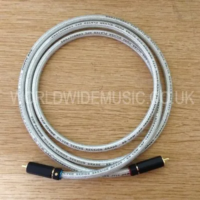 2 Van Damme Silver Series Lo-Cap 55pF Interconnect 0.5 Metre Cables - RCA Plugs • £40