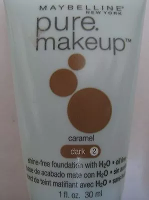 Maybelline Pure Makeup Shine Free Foundation Caramel Dark 2 *Lot Of Three (3)* • $50