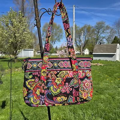 Vera Bradley Tote Bag Purse Zipper Closure Retired Symphony In Hue Medium  • $26