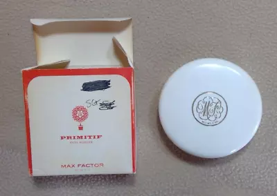 Vintage MAX FACTOR PRIMITIF Bath Powder With Velour Puff 4 Oz - NIB • $20.99